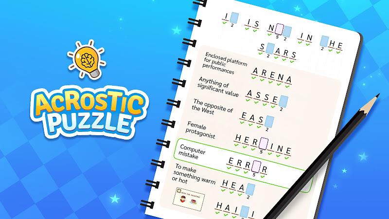 Acrostic Puzzle: Logic Fill in应用截图第0张