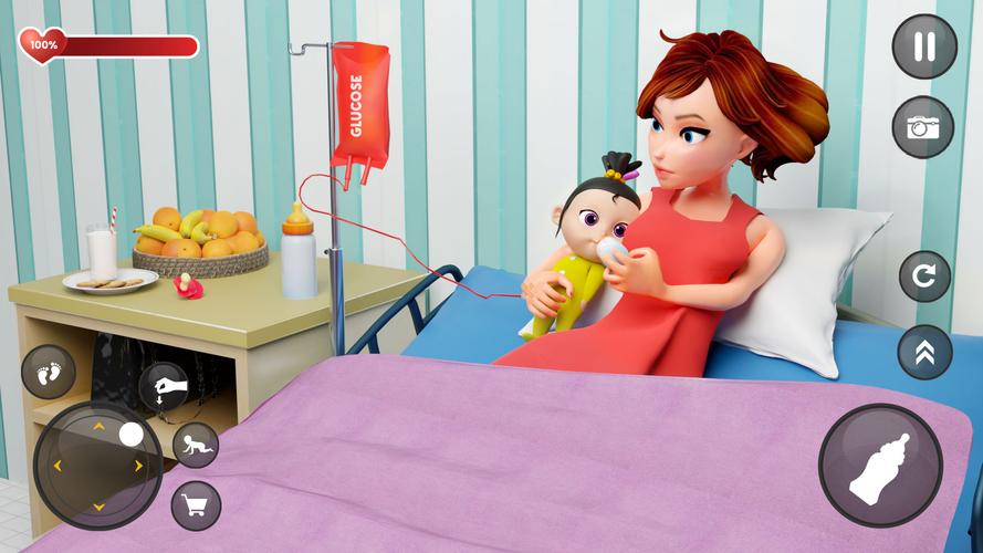 Single Mom Virtual Mother Sim 스크린샷 0