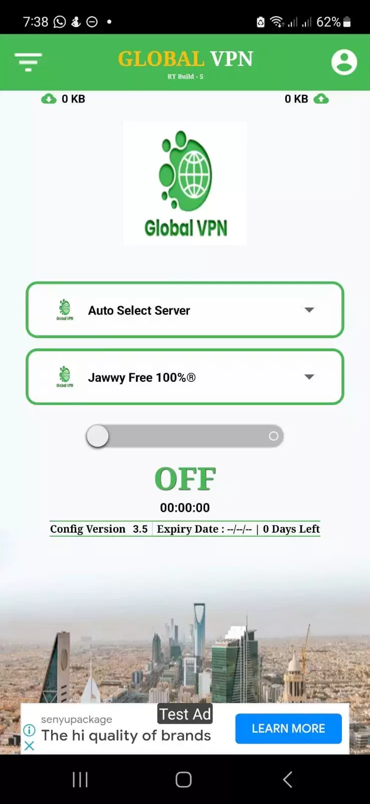 Schermata Global VPN 2