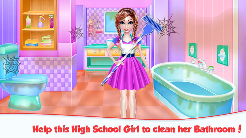 Highschool Girl House Cleaning スクリーンショット 1