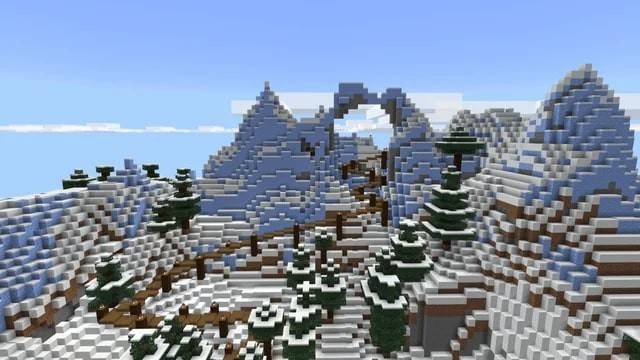 Snowy ancient city ruins
