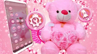 Pink Teddy Bear Theme স্ক্রিনশট 3