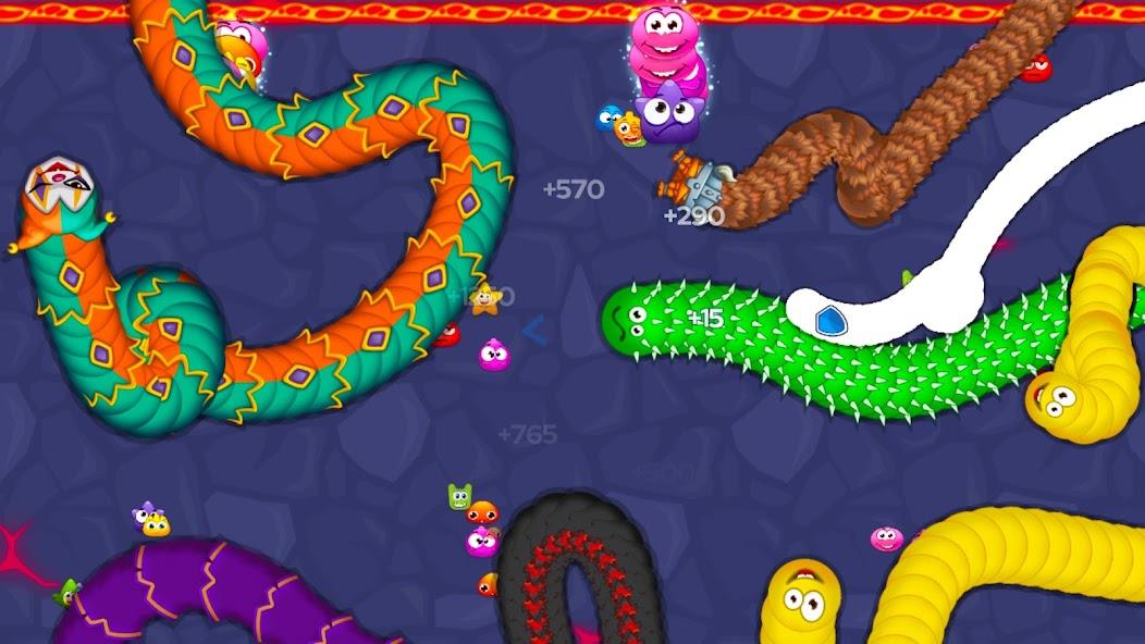 Worm Hunt - Snake game iO zone Mod 스크린샷 0