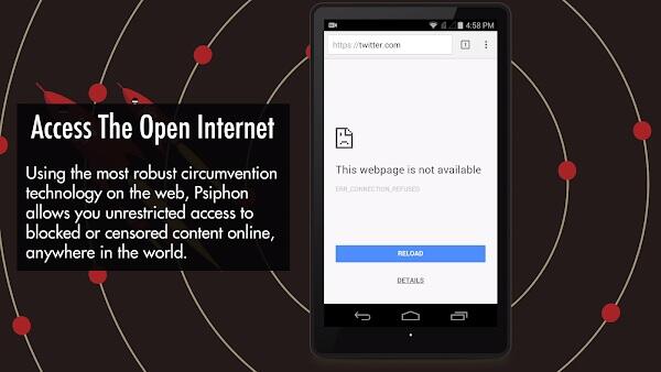 Psiphon Pro ဖန်သားပြင်ဓာတ်ပုံ 1