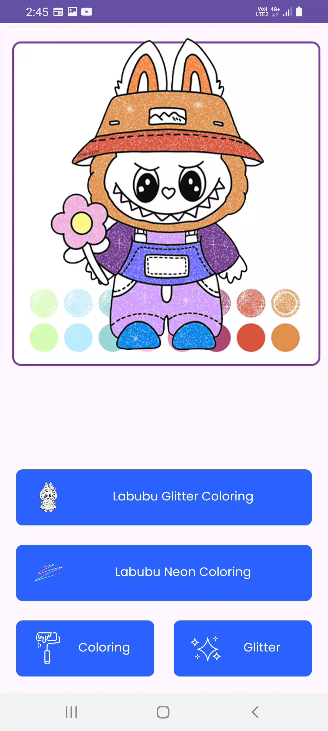 Labubu Glitter Coloring Capture d'écran 0