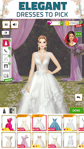 Super Wedding Dress Up Stylist Mod ဖန်သားပြင်ဓာတ်ပုံ 0