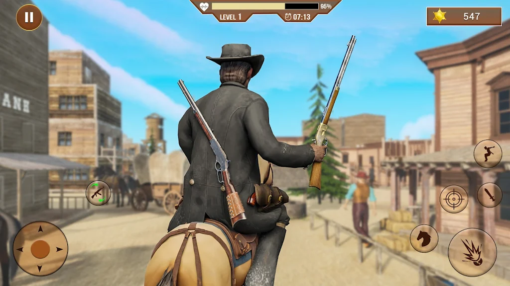 West Cowboy Shooting Games 3D Ảnh chụp màn hình 0