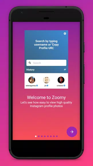 Zoomy for Instagram - Big HD profile photo picture Скриншот 0