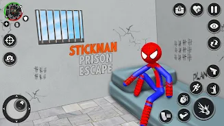 Spider Stick Hero Prison Break ဖန်သားပြင်ဓာတ်ပုံ 2