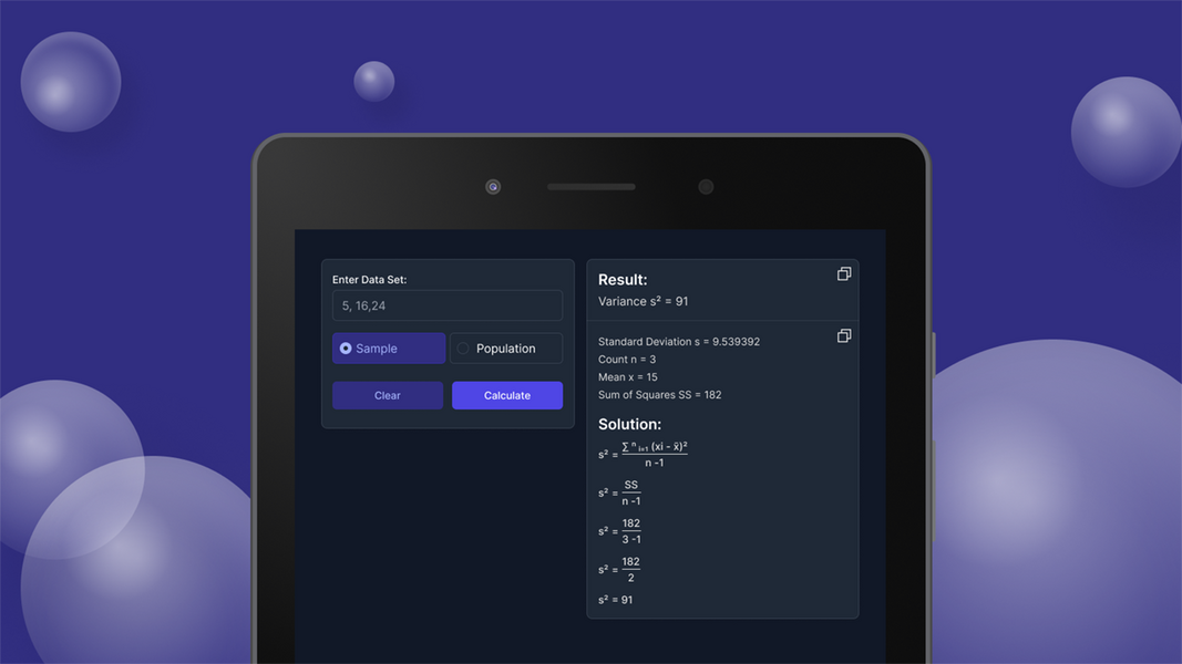 Variance Calculator Скриншот 0