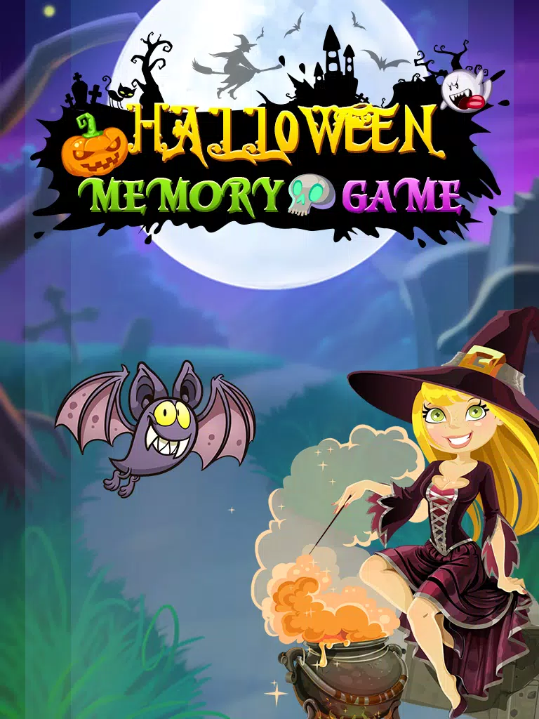 Halloween Memory Game ဖန်သားပြင်ဓာတ်ပုံ 0