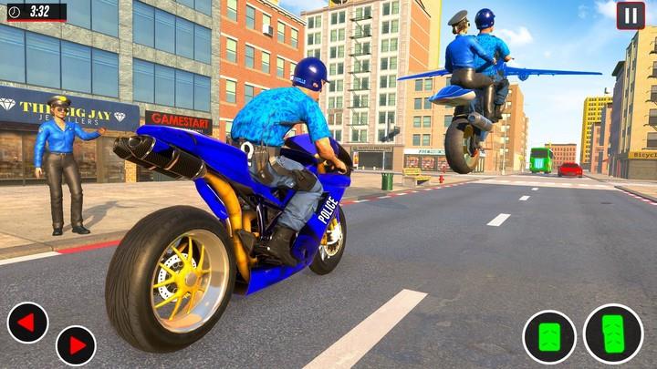 Flying Police Bike Games Schermafbeelding 2