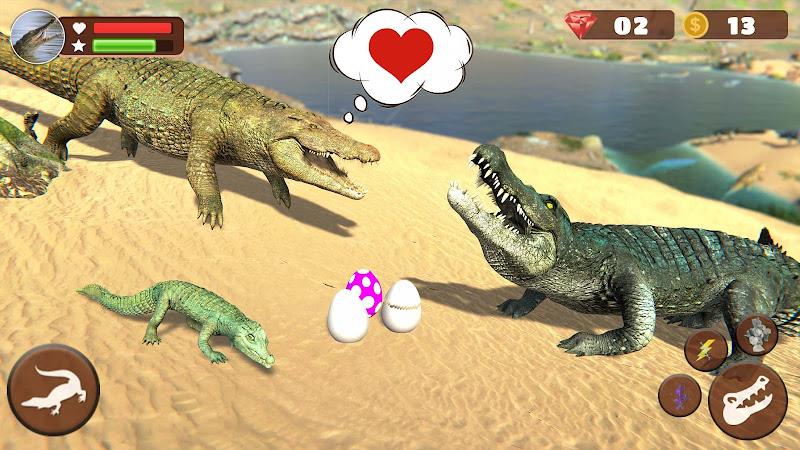 Wild Crocodile Family Sim Game Captura de pantalla 1