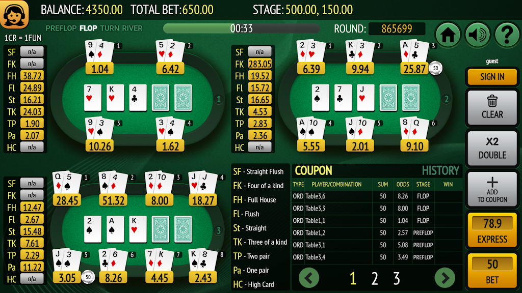 Bet on Poker ภาพหน้าจอ 1