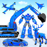 Snow Excavator Robot Car Games Screenshot 0