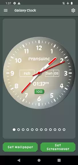 Galaxy Clock Live Wallpapers Screenshot 0