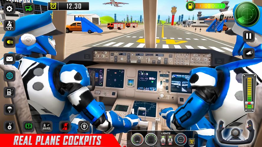 Robot Pilot Airplane Game Captura de pantalla 1