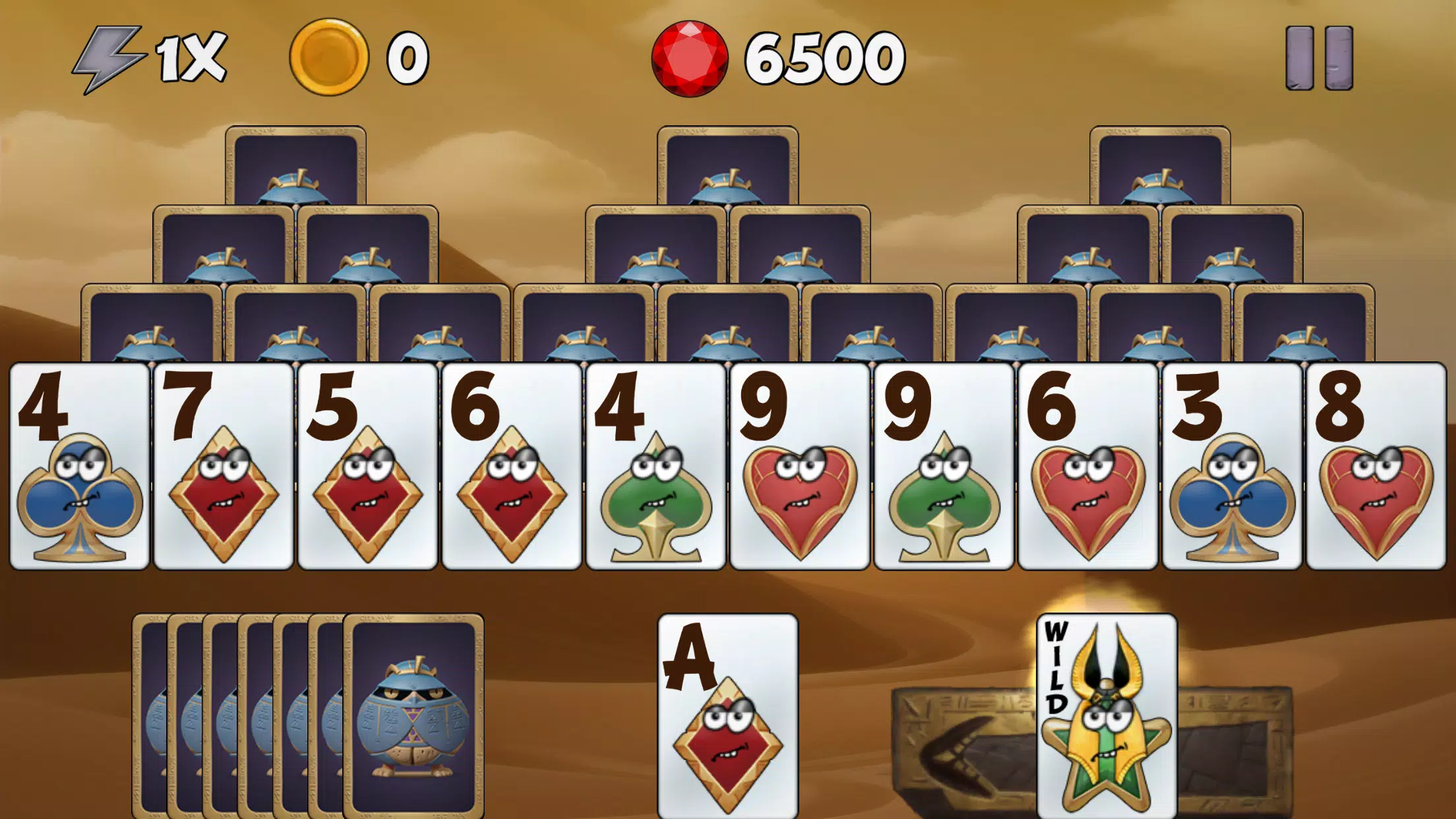 Tricky Tut Solitaire Tangkapan skrin 0