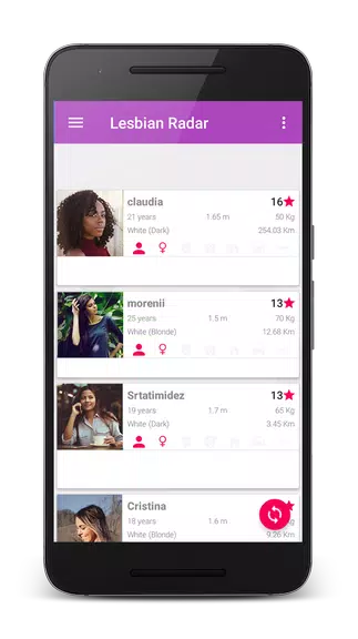 Lesbian Radar - Free dating for girls and women 螢幕截圖 1