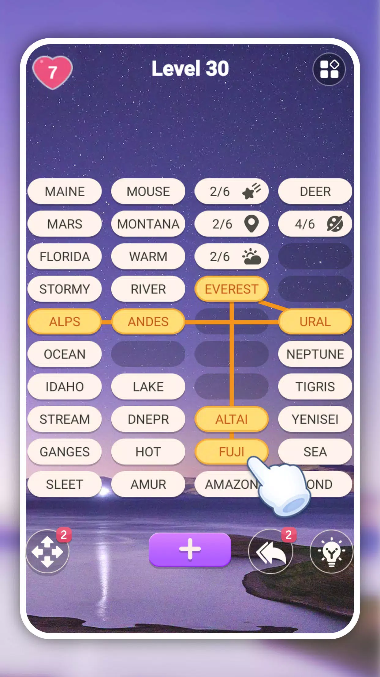 Words Sort: Word Associations Ekran Görüntüsü 0