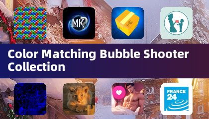 Colección de disparos de burbujas con coincidencia de colores